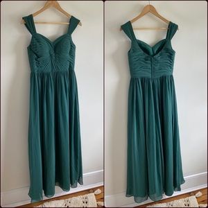 Azazie Teal Green Chiffon Prom Dress